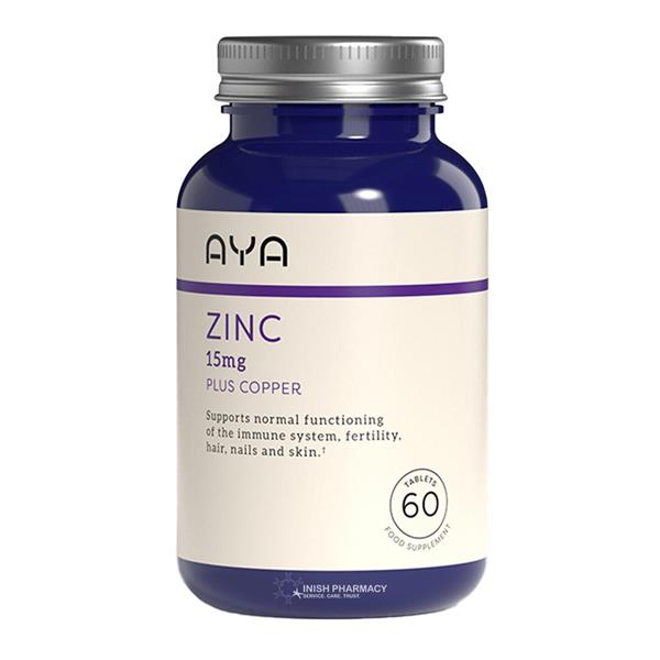 aya zinc 15mg plus copper 0.75mg tablets 60s aya zinc 15mg plus copper 0.75mg tablets 60s